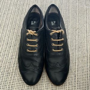 BP Black Leather Oxfords